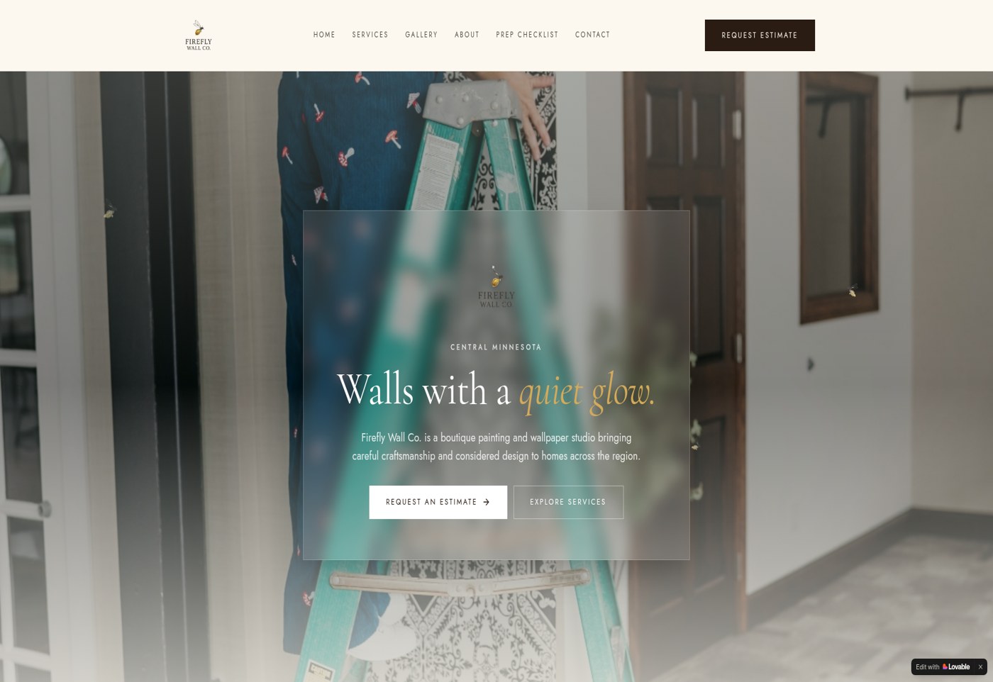 Homepage of Firefly Wall Co
